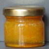 Crystallised ginger and turmeric infused natural set honey sample jar