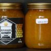 Crystallised ginger and turmeric infused natural set honey 1lb jar