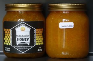 Crystallised ginger and turmeric infused natural set honey 1lb jar