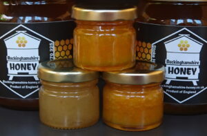 Our taster range of infused honeys containing home-made crystallised ginger and turmeric