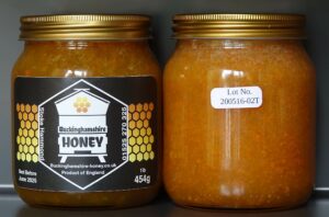 Turmeric infused natural set floral honey 1lb jar