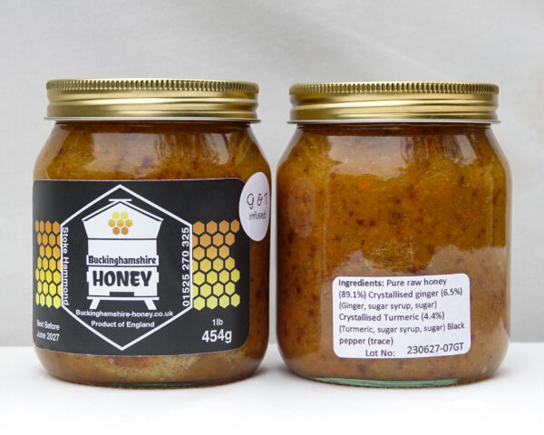 Naturally-set Ginger and Turmeric-infused honey