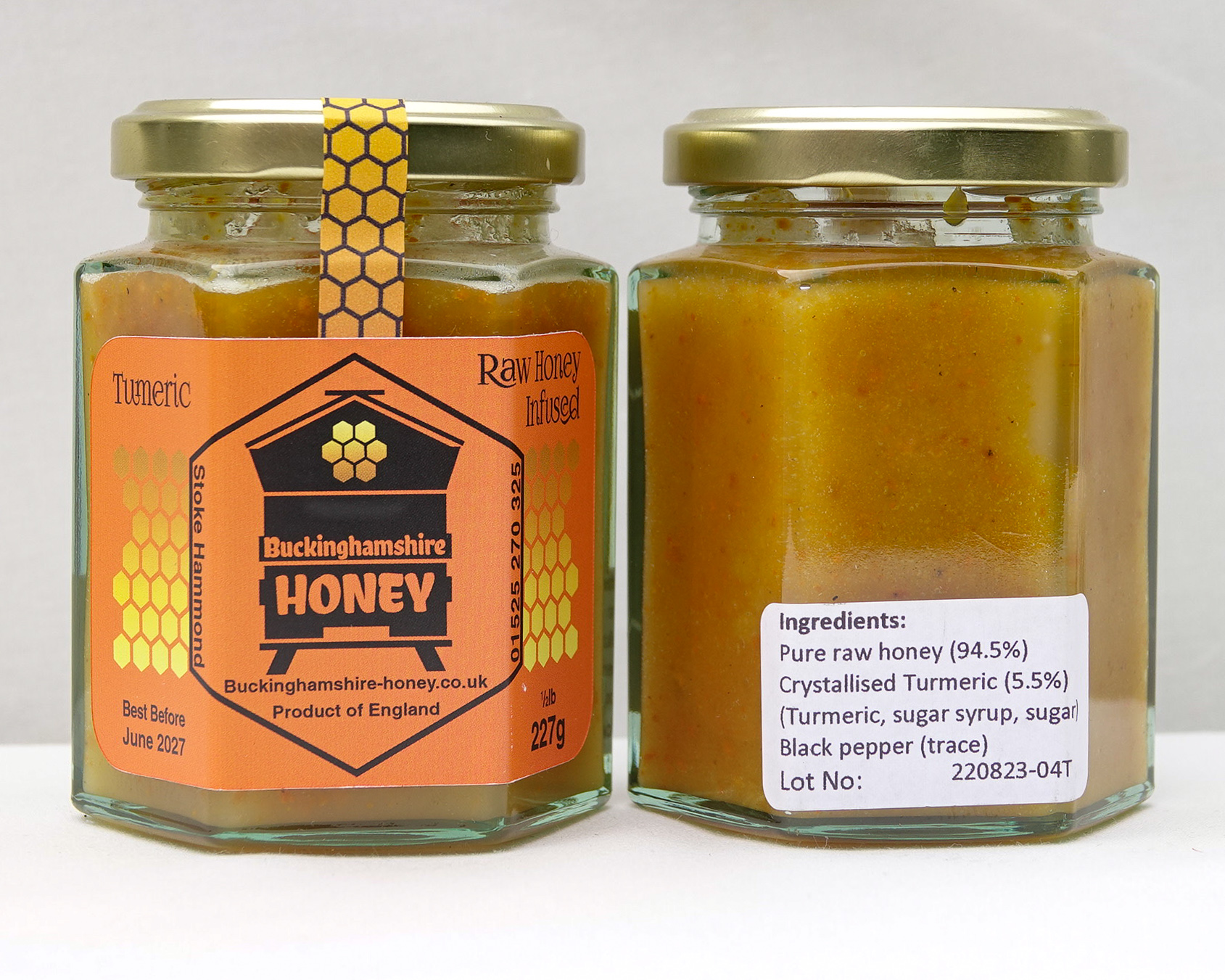 Turmeric Infused Honey 454g Buckinghamshire Honey Company